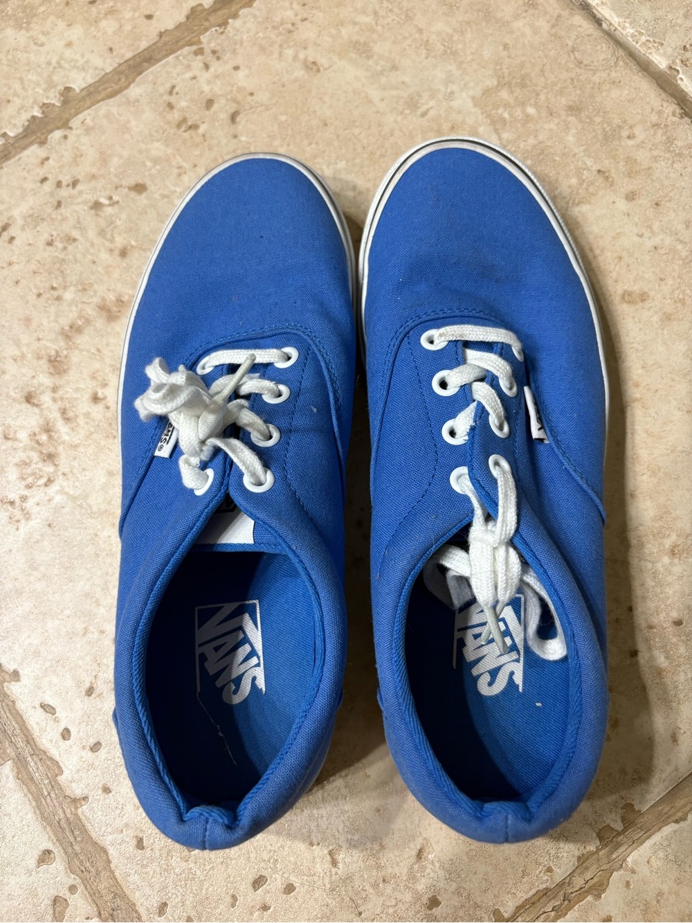 Vans Women’s Royal Blue Canvas Lace-Up Sneakers size 8.5